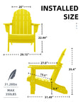 Adirondack Yellow Outdoor Chair - From Where -