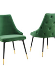 Adorn Performance Velvet Dining Side Chair (Set of 2) - From Where Finds -