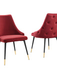 Adorn Performance Velvet Dining Side Chair (Set of 2) - From Where Finds -