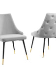 Adorn Performance Velvet Dining Side Chair (Set of 2) - From Where Finds -