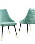 Adorn Performance Velvet Dining Side Chair (Set of 2) - From Where Finds -