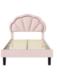 Aisaiah Velvet Upholstered Platform Bed - From Where -