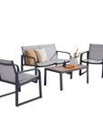 Aluminum 4 - Piece Conversation Set - From Where -