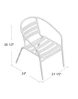 Aluminum Slat Back Stacking Patio Chairs - From Where -