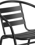Aluminum Slat Back Stacking Patio Chairs - From Where -
