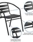 Aluminum Slat Back Stacking Patio Chairs - From Where -