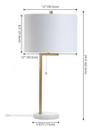 Alyssa 24.5" Metal/Marble Table Lamp - From Where -