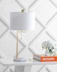 Alyssa 24.5" Metal/Marble Table Lamp - From Where -