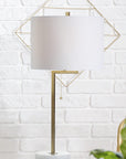 Alyssa 24.5" Metal/Marble Table Lamp - From Where -
