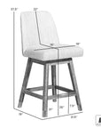 Amalie Farmhouse 26" Swivel Bar Stool - From Where Finds -