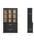 Amara 79 Inch Large Storage Display Cabinet - From Where Finds -