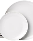 Amazon Basics 18 - Piece Kitchen Dinnerware Set, Plates, Dishes, Bowls, Service for 6, White Porcelain Coupe - From Where -