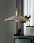 American Vintage Industrial Style Brass Pendant Light - From Where -