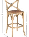 Franklin X Back Bar Stool