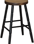 Amish Hand Made Wooden Bar Stool - From Where -