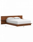 Andes Acacia Wood Platform Bed with Nightstands - From Where Finds -