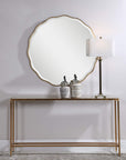 Aneta Aged Gold Scalloped Mirror - From Where Finds -