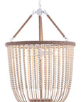 Angie 3 Light Cream Beaded Pendant Light - From Where -