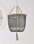Angie 3 Light Cream Beaded Pendant Light - From Where Finds -