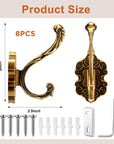 Antique Brass Wall Hooks (Set of 8) - From Where -