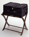 Antique Walnut Folding Luggage Rack - From Where -