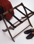 Antique Walnut Folding Luggage Rack - From Where -