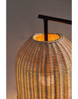 Antiqued Bronze and Rattan Table Lamp - From Where -