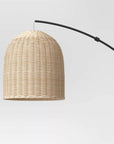 Arc Floor Lamp with Rattan Shade - From Where -