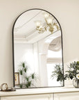 Arch Black Framed Wall Mirror - From Where -