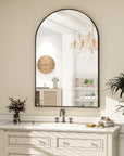 Arch Black Framed Wall Mirror - From Where -