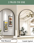 Arch Black Framed Wall Mirror - From Where -