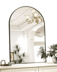 Arch Black Framed Wall Mirror - From Where -