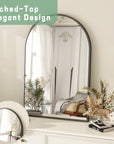Arch Black Framed Wall Mirror - From Where -