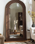 Arch Mirror with Solid Wood Frame - From Where -