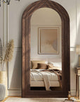 Arch Mirror with Solid Wood Frame - From Where -