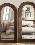 Arch Mirror with Solid Wood Frame - From Where -
