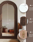 Arch Mirror with Solid Wood Frame - From Where -
