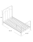 Armaud Metal Twin Open - Frame Bed - From Where -