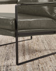 Armchair with Black Metal Legs - From Where -