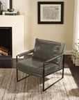 Armchair with Black Metal Legs - From Where -