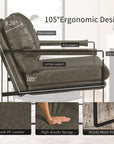 Armchair with Black Metal Legs - From Where -