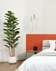 Artificial Fiddle Leaf Fig with White Planter - From Where -