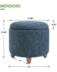 Atlantic Round Storage Ottoman - From Where Finds -