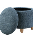 Atlantic Round Storage Ottoman - From Where Finds -
