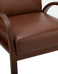 Aurora Vegan Leather Armchair Brown - From Where -