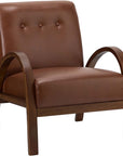 Aurora Vegan Leather Armchair Brown - From Where -