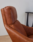Austin Leather Swivel Armchair - From Where Finds -