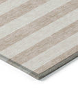 Addison Rugs Chantille Indoor/Outdoor Transitional Stripes Beige Washable Rectangle Rug, 10' x 14'