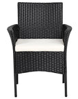Costway 2PCS Chairs Outdoor Patio Rattan Wicker Dining Arm Seat With Cushions