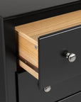Prepac BDC-6330 Sonoma Bedroom Dresser, 6-Drawer, Black